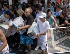 Fransa’da klima izdihamı! İndirimli ürünler için mağazalarda kaos yaşandı